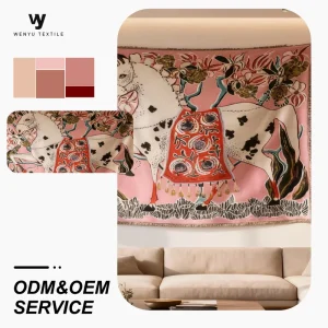 Modern Woven Jacquard Tapestry Blanket with Custom Design for Bedroom and Living Room Wall Decoration