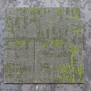 Modular Art Grain Carpet Tiles Abstract Mixed Grey Blue Green Wear Resistant Hotel Office Square Floor Mat