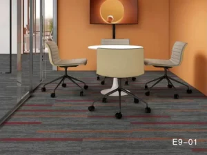 Modular Carpet Tile 50x50cm PVC Back Polypropylene Cushioned Fireproof Anti Slip Sound Absorb Home Office Floor Tile