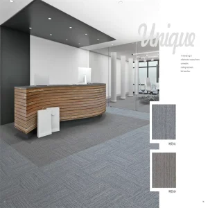 Modular Carpet Tile with PVC Backing Fire Resistant Anti Slip Durable Modern Abstract Floor Tile for Office Home & Public Areas