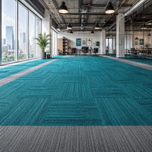 Modular Carpet Tiles 50x50cm PVC Backing Nylon Tufted Interlocking Square Floor Carpet for Office Hotel School Easy Install DIY