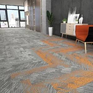 Modular Carpet Tiles Commercial Self Adhesive Square Carpet Wear Resistant Floor Carpet for Office Meeting Room Shopping Mall
