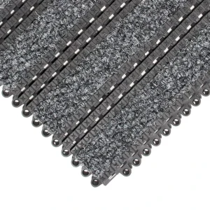 Modular Classic Striped P-Grip Entrance Mat Tiles Commercial PVC Open Grid Flooring Water Drain Dirt Scraper Interlocking Mat