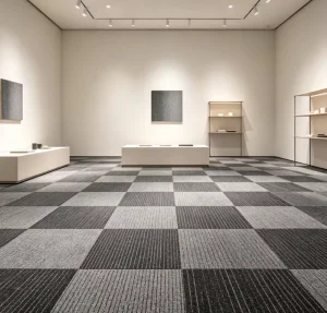 Modular Commercial Carpet Tile 60x60cm Non woven Backing High Density Nylon Anti Static Sound Absorbing Business Center
