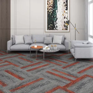 Modular Luxury Carpet Tiles Sound Absorption Anti static Floor Carpet Tiles with PVC Backing for Office Conference Rooms