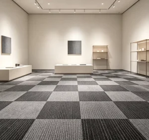 Modular Office Carpet Tile 60×60 PVC Backing Sound Absorbing Stain Resistant Conference Room Floor