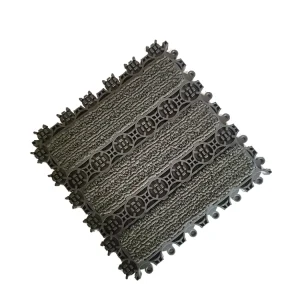 Modular PVC Striped Eco friendly Outdoor Entrance Floor Clear Runners Anti Fatigue Anti Slip Anti Dust Thick Square Carpet Mat
