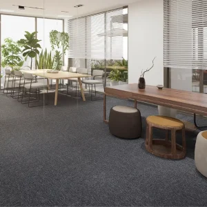 Modular Polypropylene Carpet Cut Pile Thick Commercial Stain Resistant Non-Slip International Projects Carpet Tiles