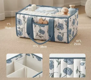 Mommy Portable Quilting Bag Factory Diaper Storage Bag with Handle Easy Baby Diaper Organizer Bag Easy Holding
