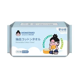 Momotaro Disposable Baby Cotton Soft Towel Supplier Factory Baby Towel