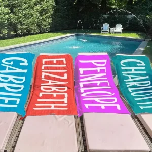 Monogram Custom Print Pattern Name Towels Holiday Personalised Sublimation Quick Dry Sand Free Summer Microfiber Beach Towel
