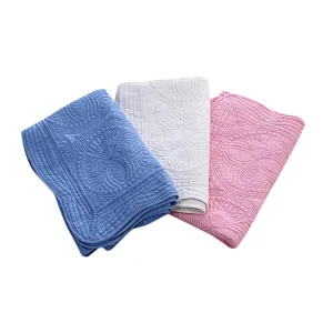 Monogram Personalized Embroidered Soft Multifunction Cotton Baby Knitted Quilts Baby Blanket