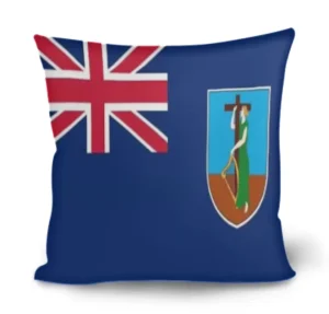Montserrat Flag Patriotic Decorations Throw Pillow Covers Farmhouse Cushion Case for Couch Sofa Home Outdoor Decor