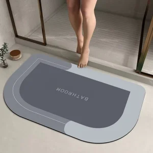 Morden Luxury Diatom Mud Soft and Water Absorbent Bath Mat Plain Floor Quick Dry Shower Non Slip Bathroom Mat