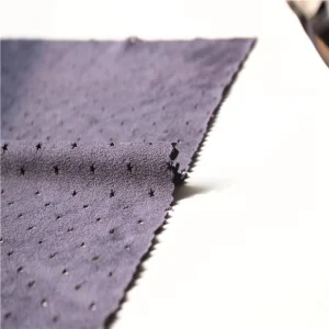 Morden style punched knitted faux suede fabric for garments