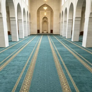 Mosque Church Prayer Carpet Factory Machine Woven Custom Pattern Print Anti-slip Extra Large Size Worship Rug