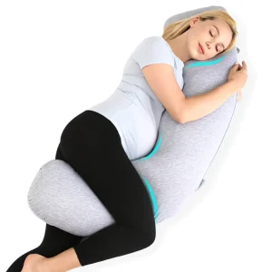 Most Comfortable Full Body Soft Maternity Pillow j Shape for Side Sleeping