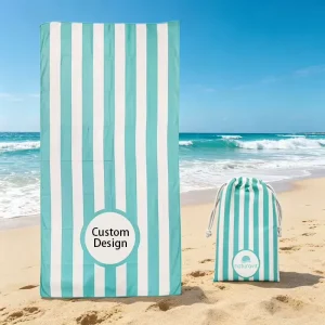 Most Popular High Quality Beach Towel with Pocket Lightweight Print Pattern Quick Dry Sand Free Microfiber Beach Towel