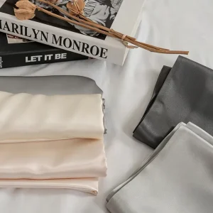 Mulberry Silk Pillowcase 19 Momme Double Sided Smooth Soft Solid Color Pillow Cover for Bedding