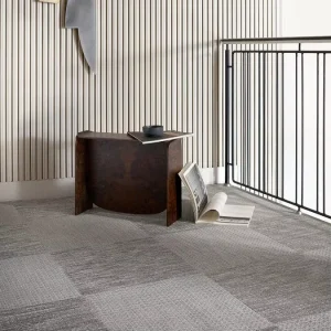 Multi Color Optional Woven PVC Carpet Tiles Modern Anti Slip Adhesive Durable Stain Resistant for Home Living Room School