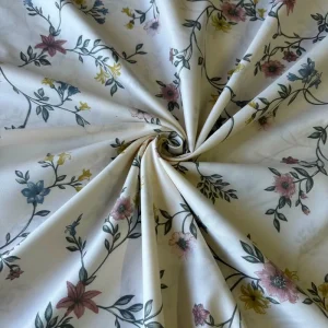 Multi Color Vine Floral Twill Woven 100% Polyester Microfiber Fabric Home Bedding Curtains Soft Comfortable for Girls