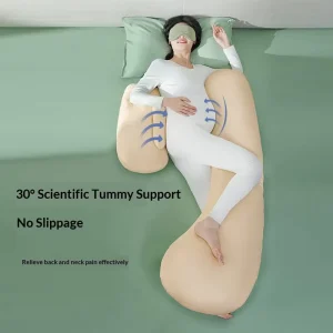 Multi Functional Full Body Cotton Pregnancy Pillow Ergonomic Design Comprehensive Maternity Support Relieving Back Belly