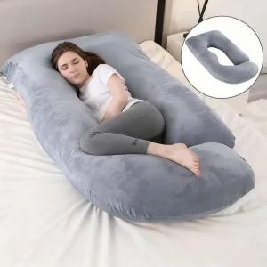 Multi Functional Full Body Maternity Pillow J Shaped U Shaped Removable Cover Comfortable Sleeping Support for Pregnant Women