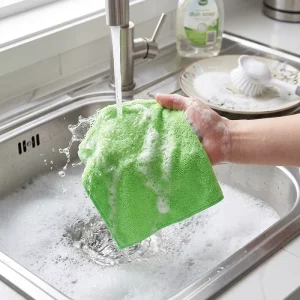 Multi Functional Quick Dry Easy Clean Cloth Microfiber Kitchen Stove Bowl Wiping Dish Towel