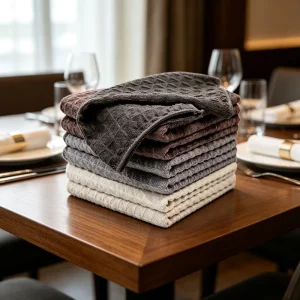 Multi Purpose Microfiber Waffle Towel Absorbent Quick Dry Waffle Weave Cloth for Kitchen Car Household Gym