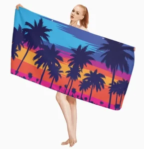 Multi Scene Summer Microfiber Beach Towel Quick Drying Highly Absorbent for Beach Pool Camping Gym Travel Home Bathroom Use