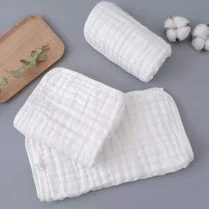 Multi Use 6 Layers Large Muslin Baby Burp Cloth 100% Cotton Soft Baby Bibs Newborn Wash Towels Washcloth