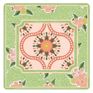 Multi Use Eco Friendly Rubber Game Mat for Mahjong Chess Poker Easy Clean Foldable Portable Table Cover Floral Entertainment