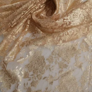 Multi color Spot Supply Large Flower Gold Silver Silk Lace Skirt Dress Fabric Tela De Vestido De Encaje