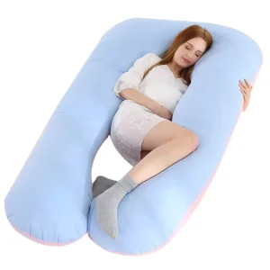 Multi color U Shaped Body Maternity Pregnancy Pillow With Removable Cotton Cover