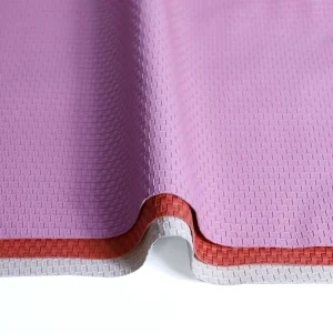 Multi colored Embossed Knitted PVC Faux Leather Braided Artificial Leather for Bags Suitcase Luggage Handbags Garment Decorative