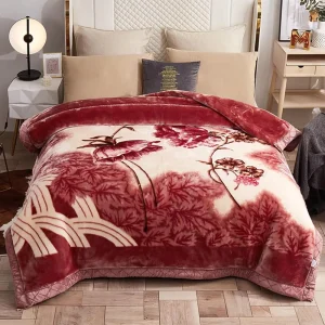 Multi-colour Raschel Thickened Blanket All Seasons Soft Cosy Fleece Blanket