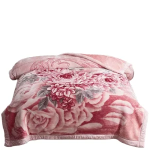 Multi colour Raschel Thickened Woven 100% Polyester All Seasons Soft Cosy Fleece Blanket