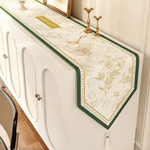 Multi functional Double layer Cartoon Digital Printed Cotton Linen Table Runners Table Cloth Custom