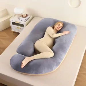 Multi functional Pregnant Women’s Pillow with G Type Abdominal Support Detachable U Shaped Design for Comfortable Sleeping