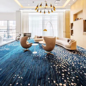 Multi functional Stain Resistant Anti static Washable Nylon Jacquard Hooked Tufted Commercial Use Flame Retardant B1 Hotel Stair