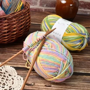 Multi strand Medium thick 100% Cotton Braided Yarn for Hand knitting Scarves Hats Shoes Clothing Bags & DIY Materials