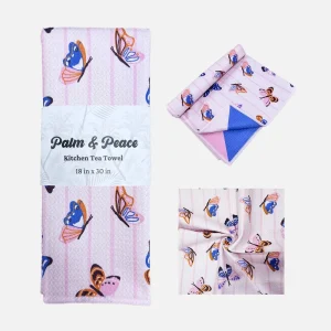 Multi use Ultra Soft Custom Printing Microfiber Waffle Tea Kitchen Towel Hand Drying Towel