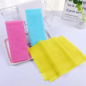 Multicolor Extra Long Exfoliating Washcloth Towel Body Shower Back Scrubber Cleaning Nylon Bath Sponges for Women and Men