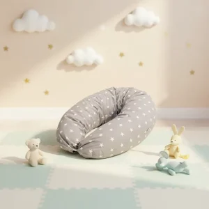 Multifunctional 100% Cotton Air permeable Nursing Pillow Star Print U Shaped Breastfeeding Pillow for Baby Support Maternity