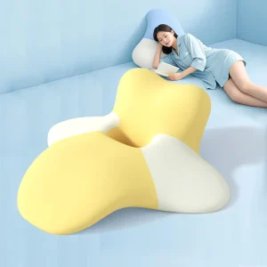 Multifunctional Comfortable Couples Position Sleeping Pillow Memory Foam & Knitted Polyester for Reading Aid