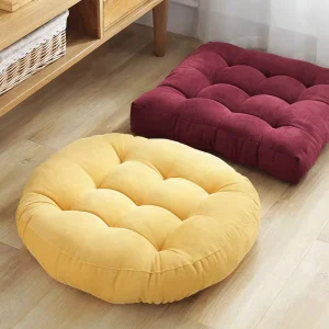 Multifunctional Durable Polyester Living Room Seat Cushion Square Tatami Solid Color Lumbar Pillows Seat Cushions