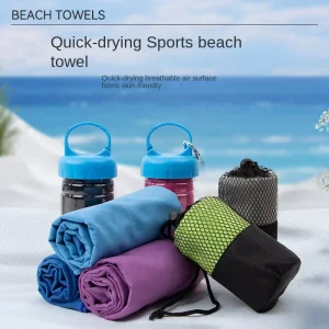 Multifunctional Outdoor Sports & Beach Towel Portable Double Sided Velvet Quick Drying & Absorbent Printed Design