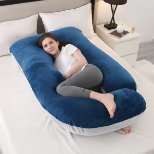 Multifunctional Velvet U Shaped Nursing Pillows for Baby Maternity for Sleep with Body and Neck Therapy Features
