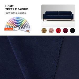 Multiple Colors Dark Blue Navy Polyester Spandex Velvet Fabric Upholstery Velour Fabric