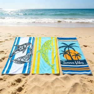 Multiple Sizes Available Sand free Factory Direct Sales Microfiber Fabrics Customized Beach Towel Basketball Club Towel